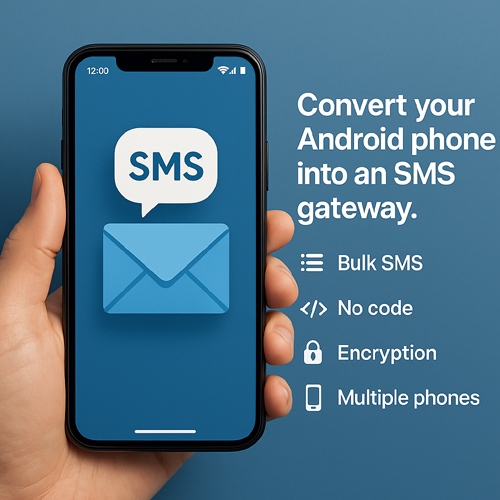 Convert your Android phone into an SMS gateway.